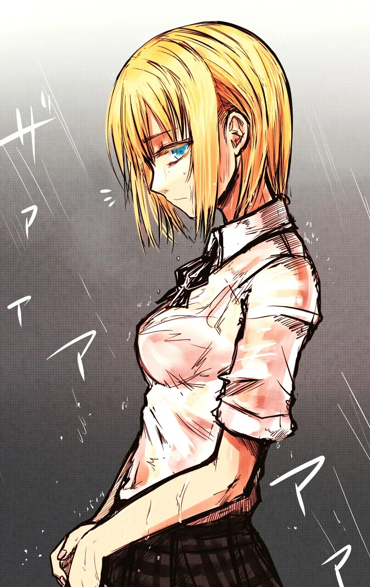 비오는 날, 신호대기하는 만화.manga - 이미지 3