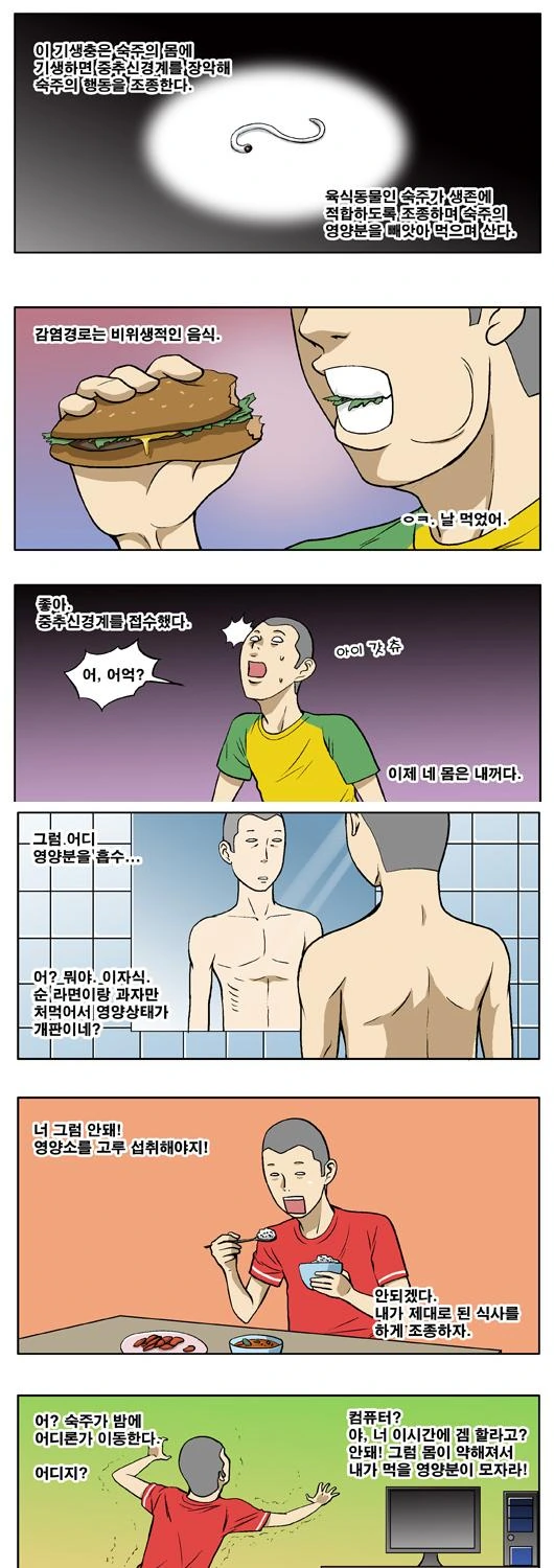 기생충과 동거하는 만화.manga