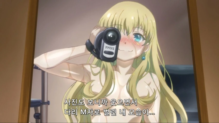 금발미소녀가 오일범벅 전라촬영하는 만화 - 이미지 10