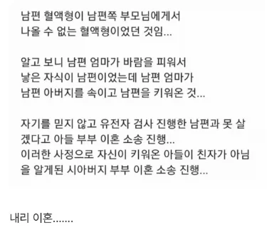 한 번의 친자 검사, 두 건의 이혼 - 이미지 2