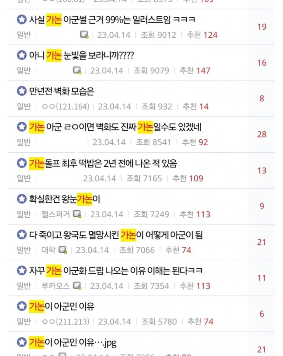 가논 아군설은 진짜 흐름이 개웃겼음