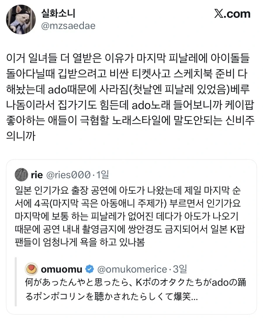 Ado 사건에서 공연보러간 케이팝 팬들이 더 열받은 이유.jpg - 이미지 4