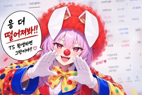 "응 주식 더 떨어져봐~"