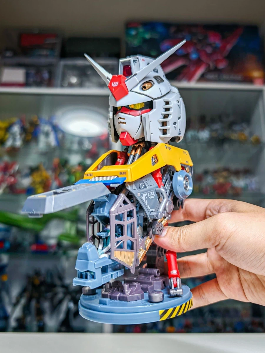 [반다이가샤폰] 엑시드 모델 트리니티 RX-78-2 건담. 해치 풀 오픈 이미지 - 이미지 2