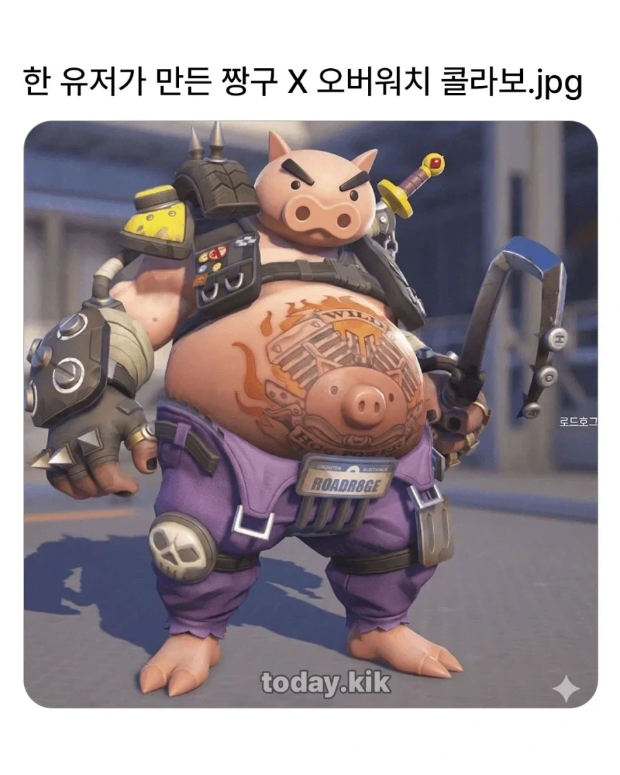팬이 만든 오버워치 짱구 콜라보 스킨