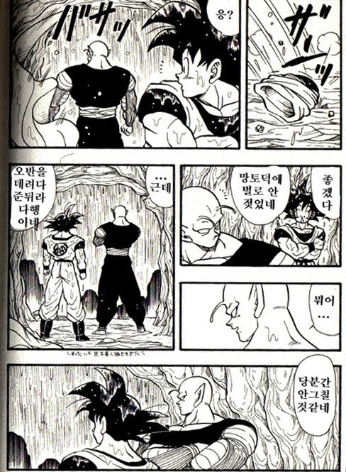 오공과 피콜로가 비를 피하는.manga - 이미지 2