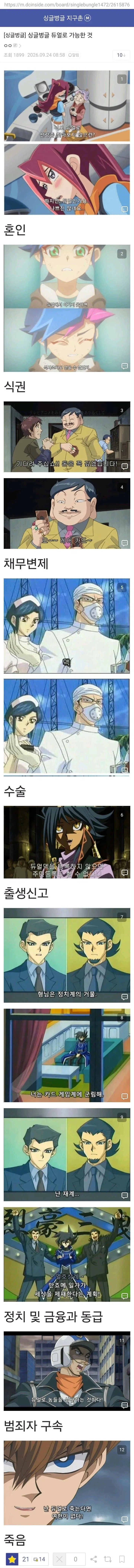 유희왕에서 듀얼로 가능한 것.