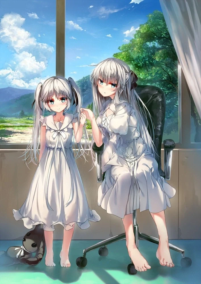 은발의 미소녀들