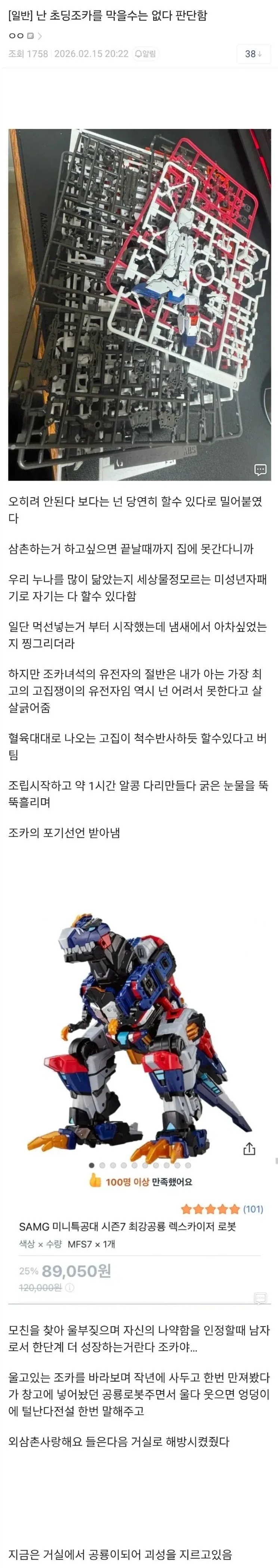 초딩조카에게 항복선언을 받아낸 삼촌