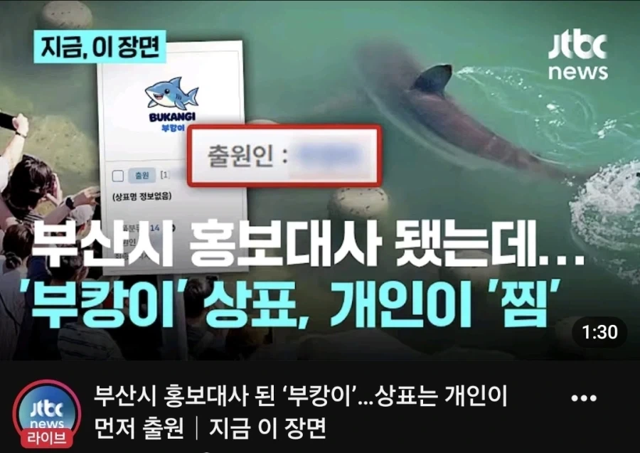 부캉이를 명예홍보대사로 위촉하려던 부산 시.