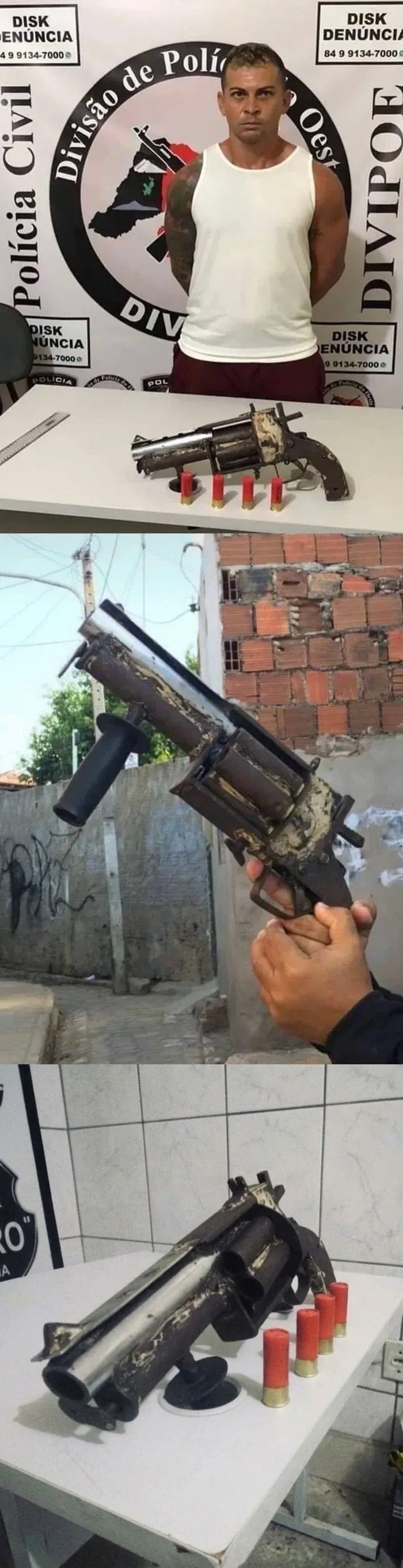 브라질 경찰이 압수한 사제 총기