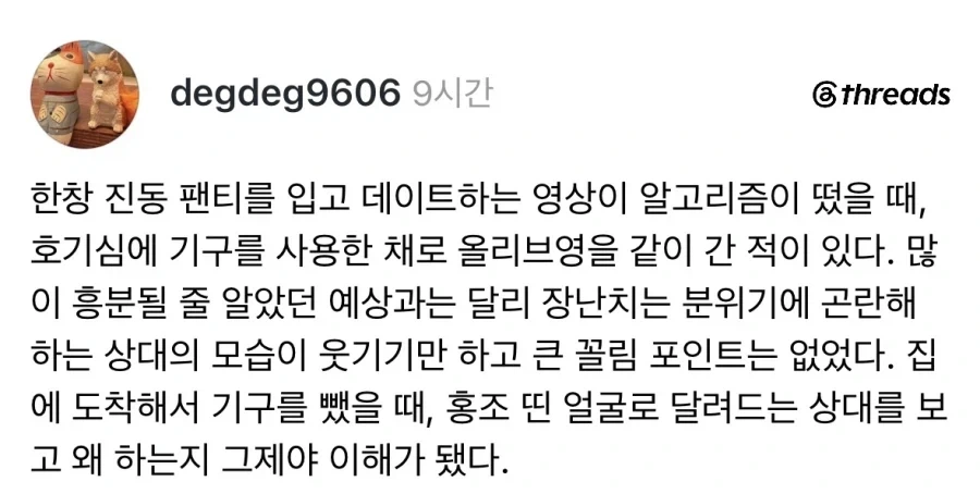 진동 팬티 데이트 후기