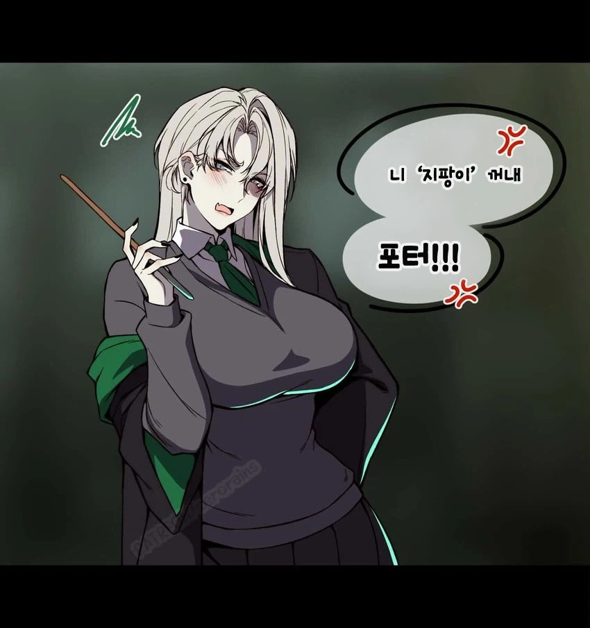 해리포터) 분노해 대결을 신청하는 말포이