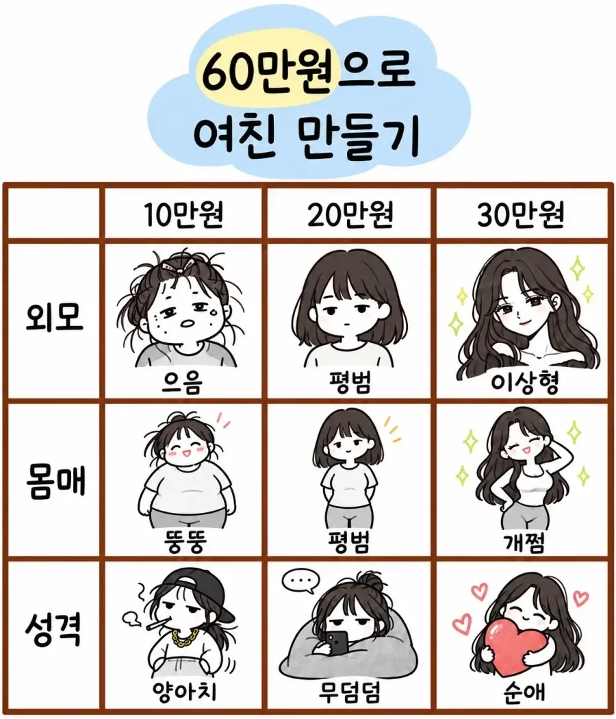 60만원으로 여친 만들기