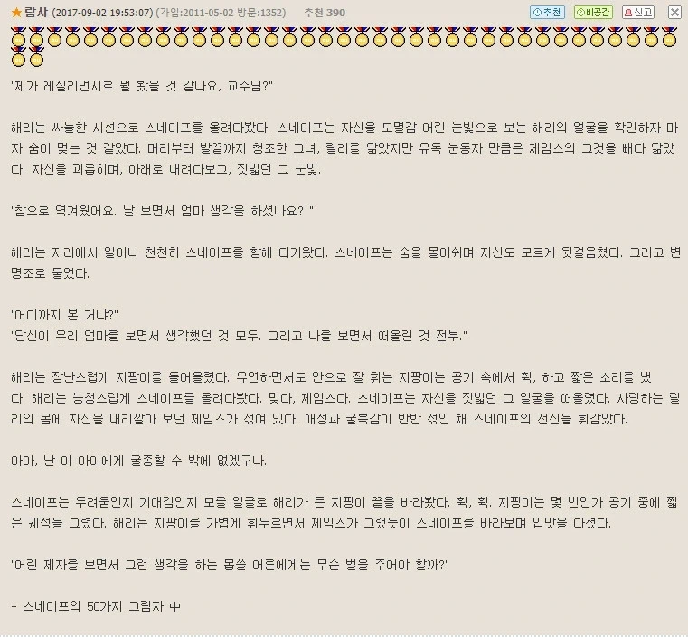 해리포터TS 업계의 전설이 된 댓글.jpg