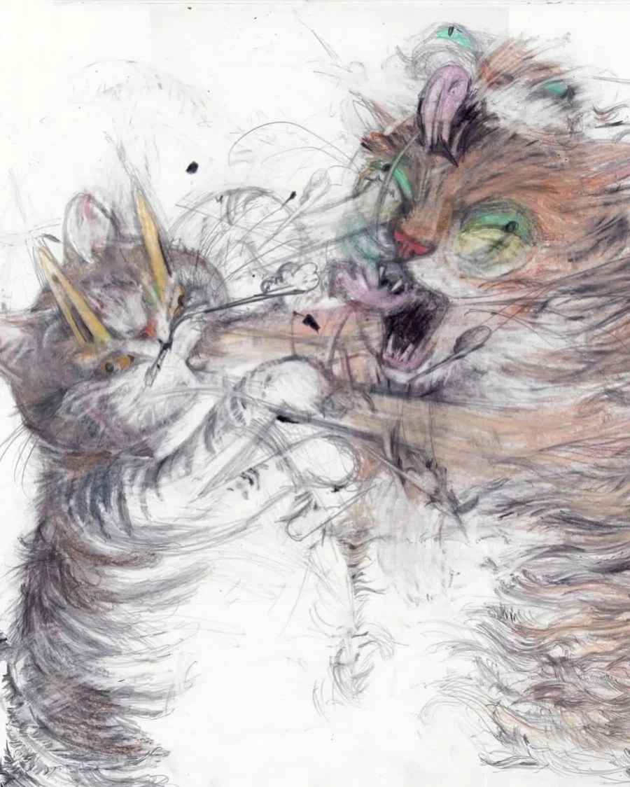 프랑스 작가의 고양이 그림 - 이미지 2