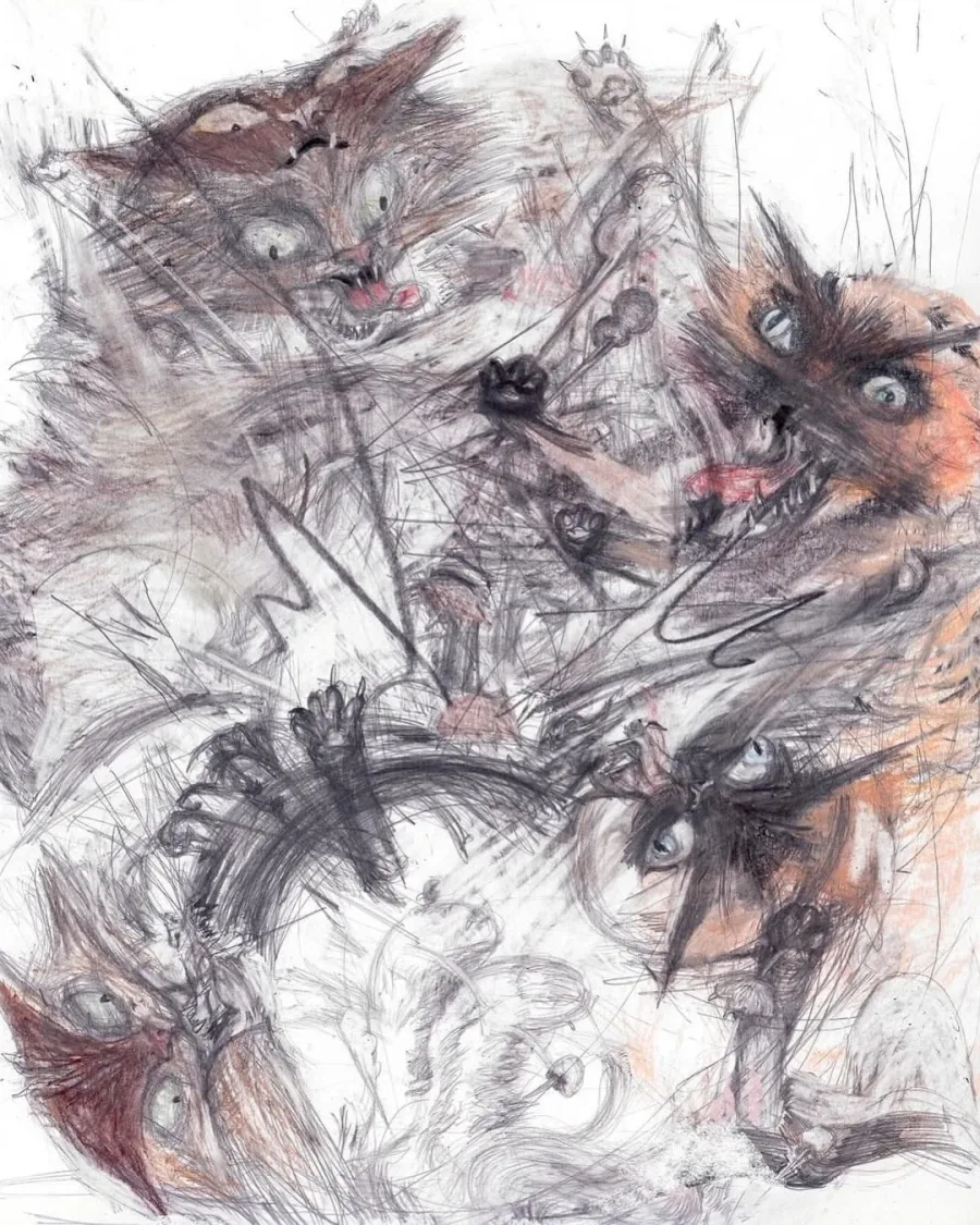프랑스 작가의 고양이 그림 - 이미지 5