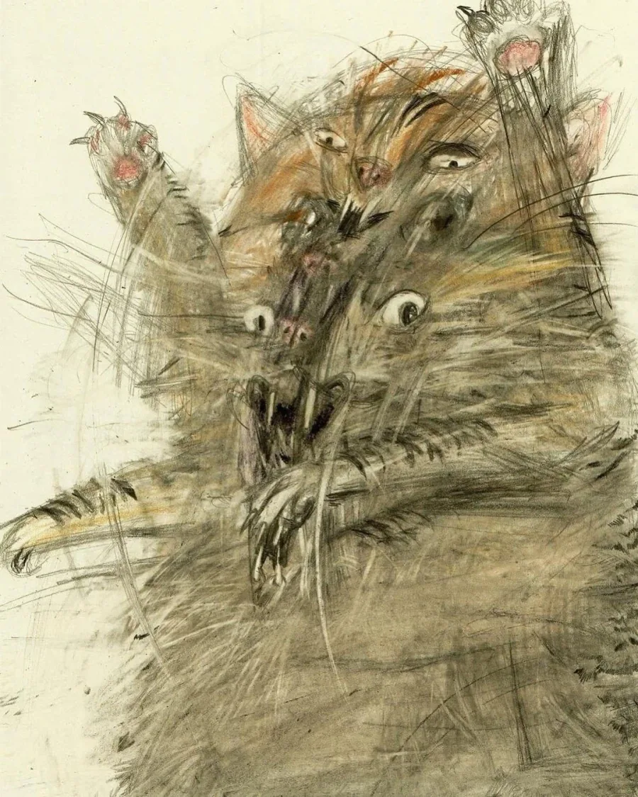프랑스 작가의 고양이 그림 - 이미지 7