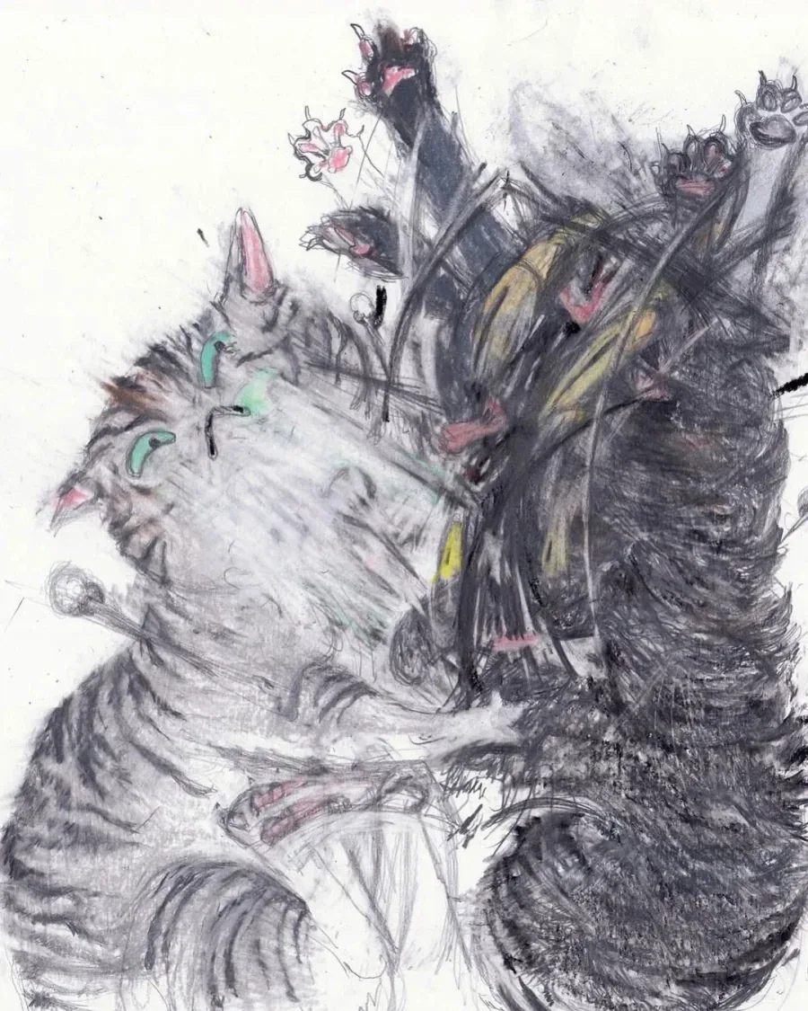 프랑스 작가의 고양이 그림 - 이미지 9