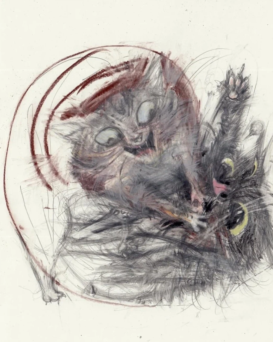 프랑스 작가의 고양이 그림 - 이미지 12