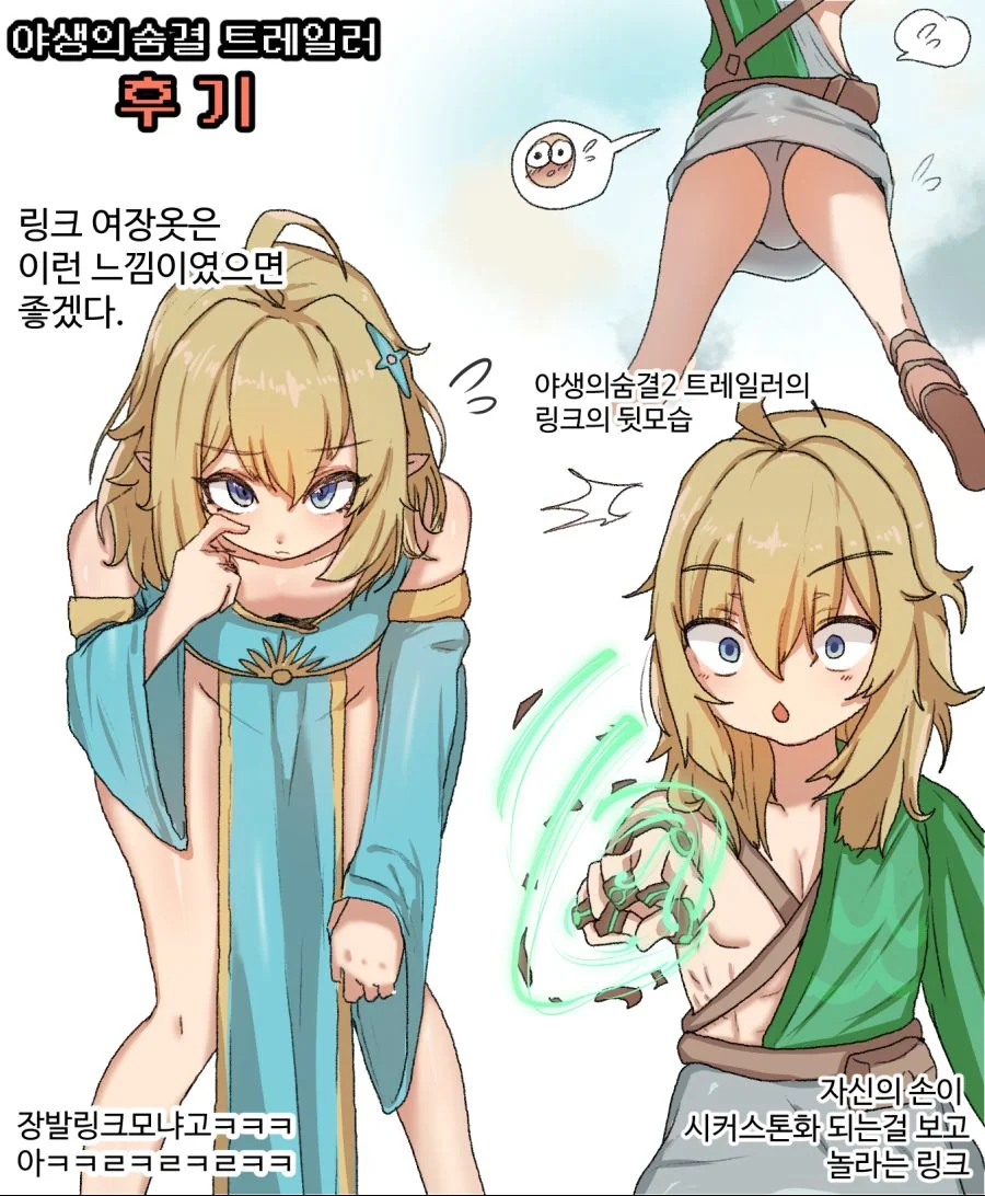 젤다 야숨2를 기대하는 만화