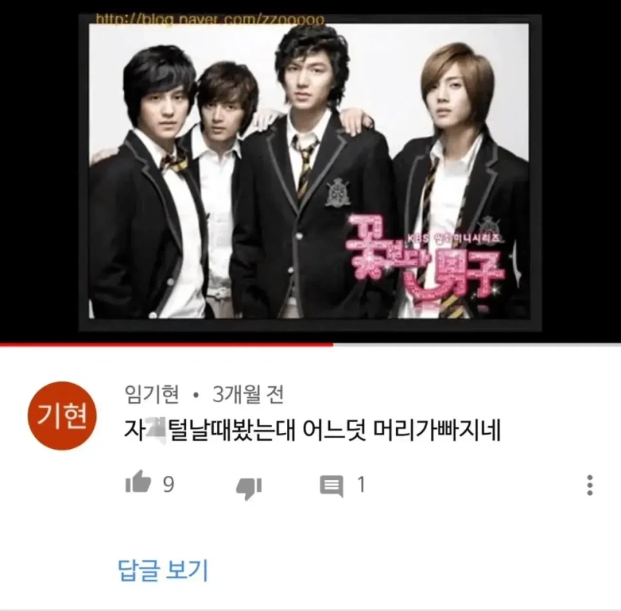 꽃보다 남자, 슬픈 댓글