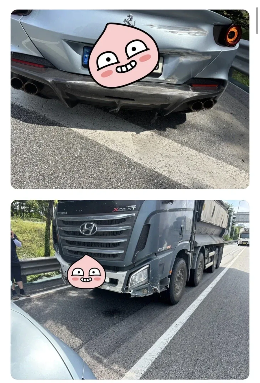 페라리 들이박은 화물기사 - 이미지 2
