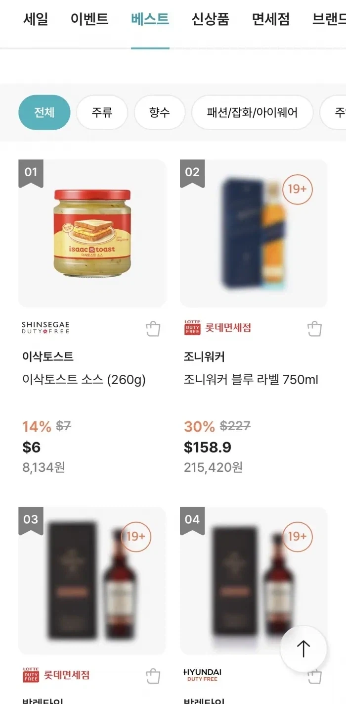 인천공항 면세점에서 가장 많이 팔린 물건은?