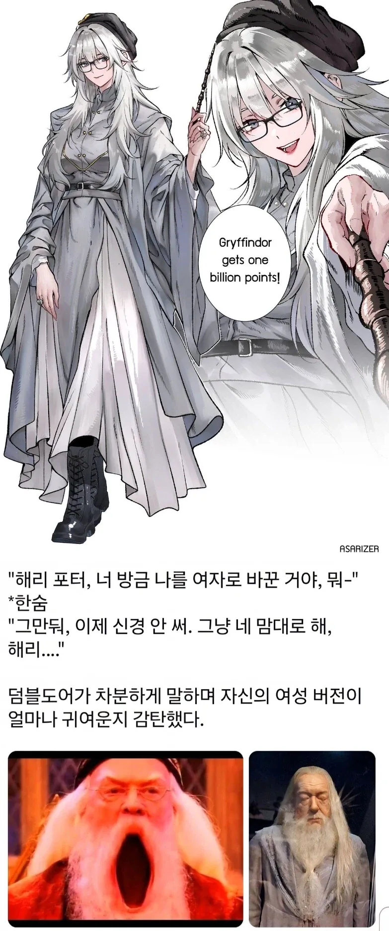 결국 해리포터의 ts 마법에 맞아버린 덤블도어