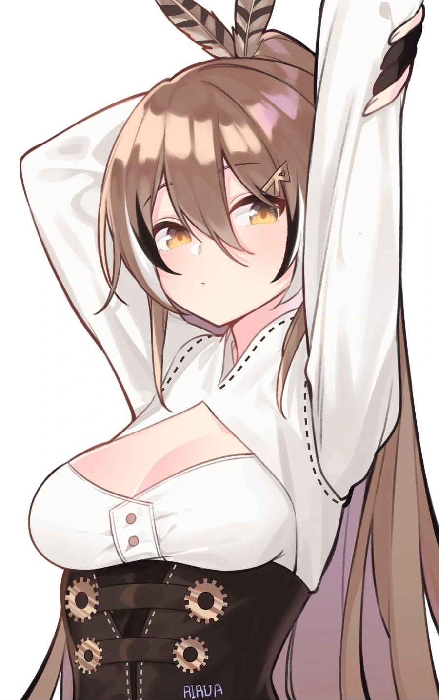 버튜버)기지개 하는 무메이(리르아 그림)