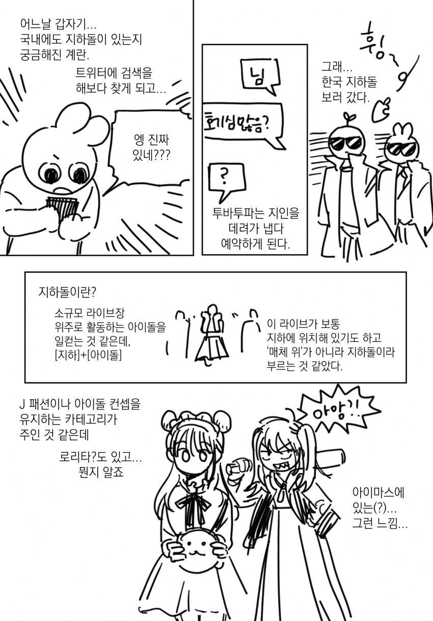 국산 지하아이돌 콘서트를 보러간.manga