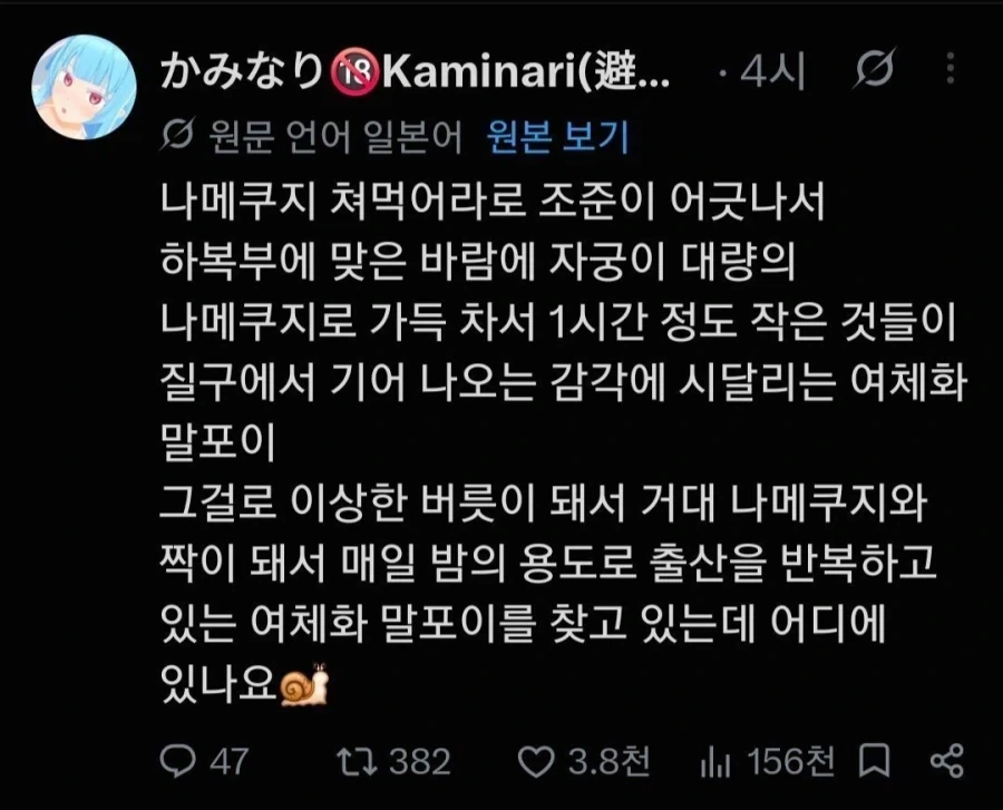 TS 말포이를 가지고 한일놈들이 이상한 경쟁 시작한것 같다