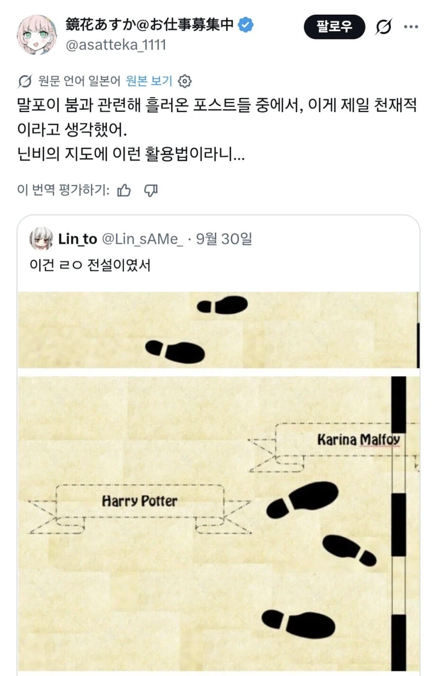 해외 유저들이 감탄한 TS 해리포터 게시글.jpg