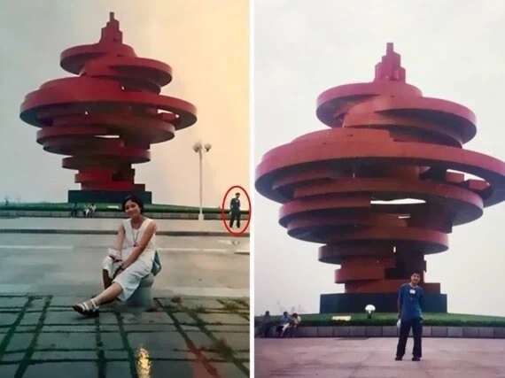 아내의 어린시절 사진에서 발견한것