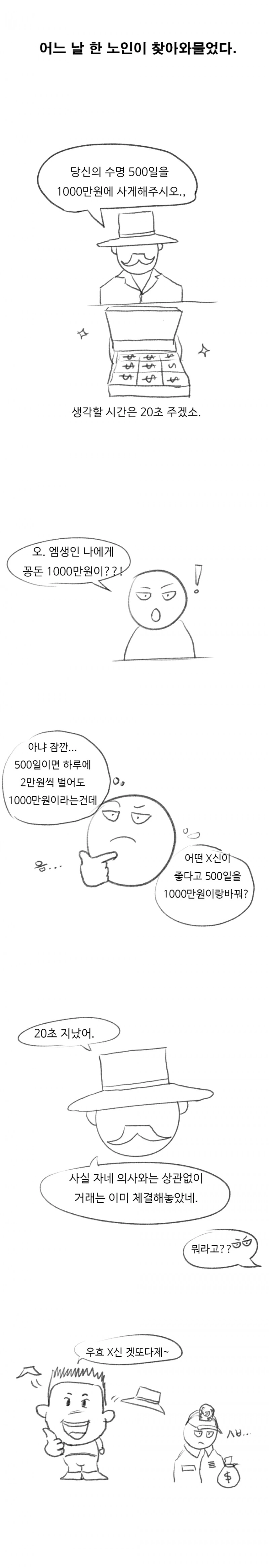악마가 수명거래 제안하는.manwha