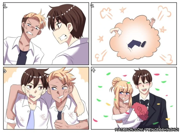 학창시절 싸우던 놈과 평생 친구가 되는 만화.manwha