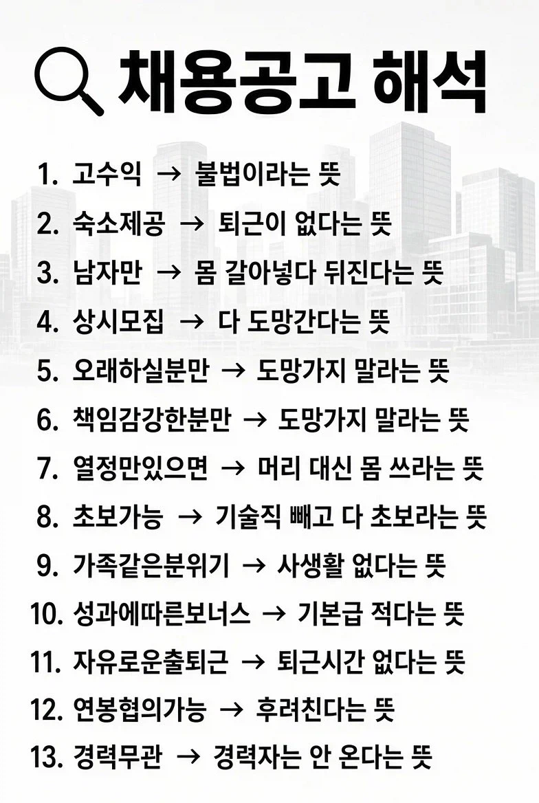 채용공고 해석