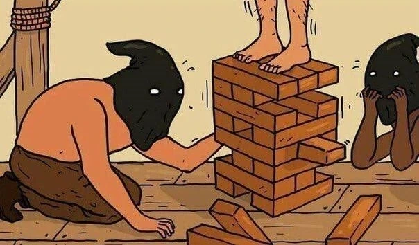 젠가놀이 하는 망나니들