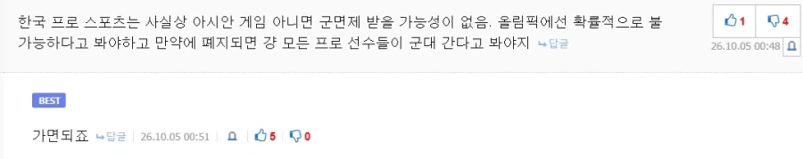 아겜 인터뷰로 군면제 이슈 건 반응 진짜 확 올라온 게 웃김. - 이미지 2