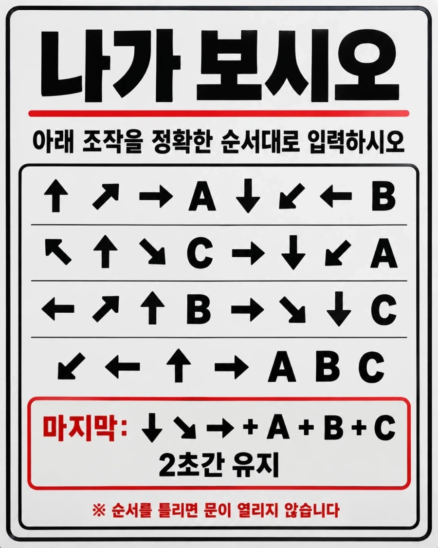미시오도 아니고 당기시오도 아닌 문