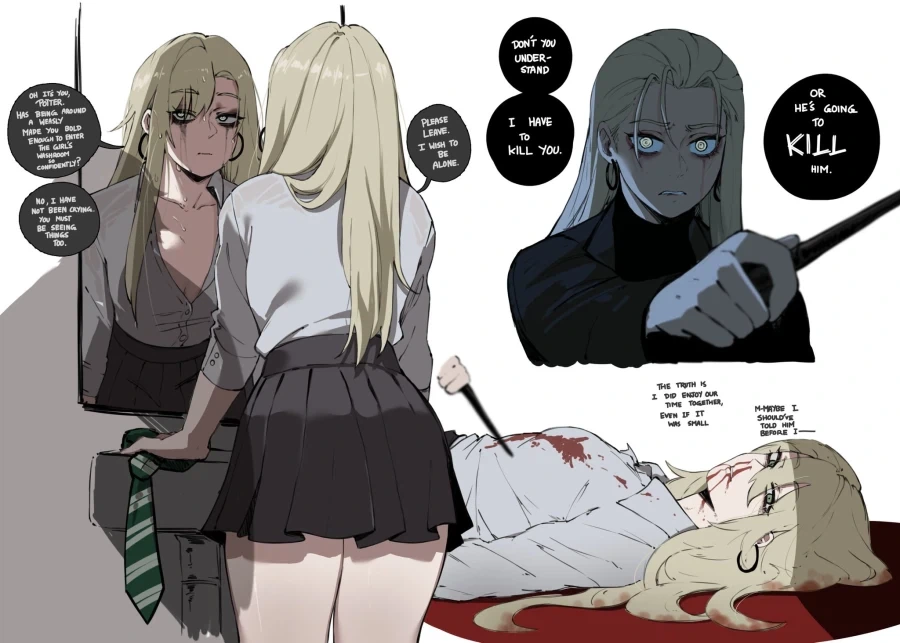 해리포터) 혼혈왕자 시점의 피폐 한가득 말포이 TS