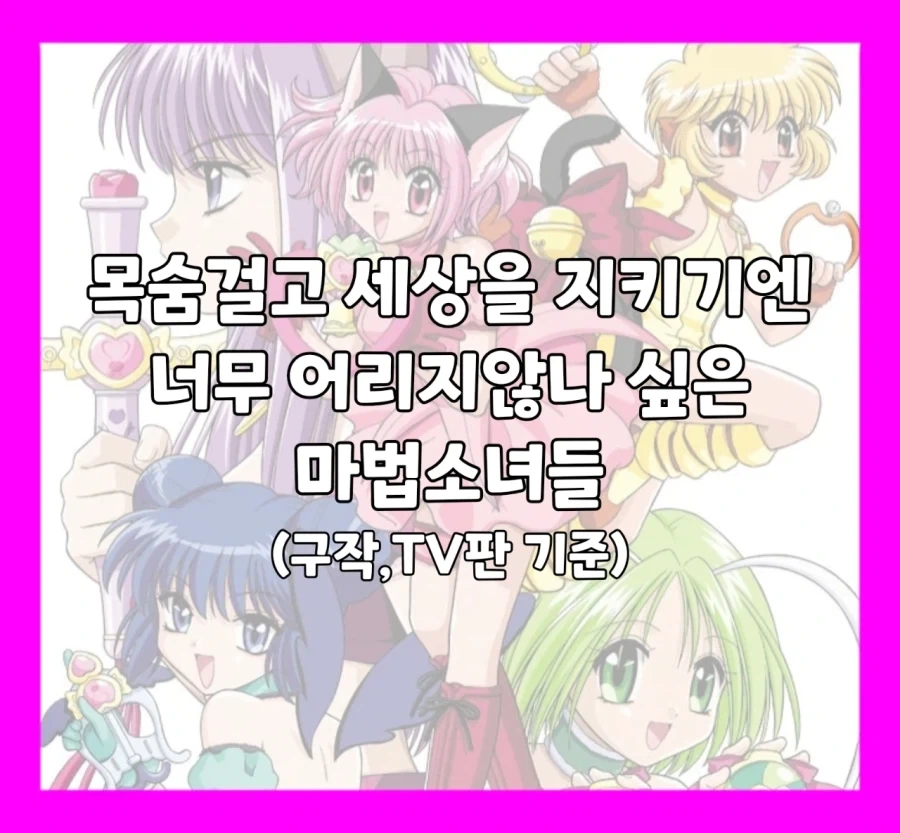 목숨걸고 세상을 지키기엔 너무 어리지않나 싶은 마법소녀들