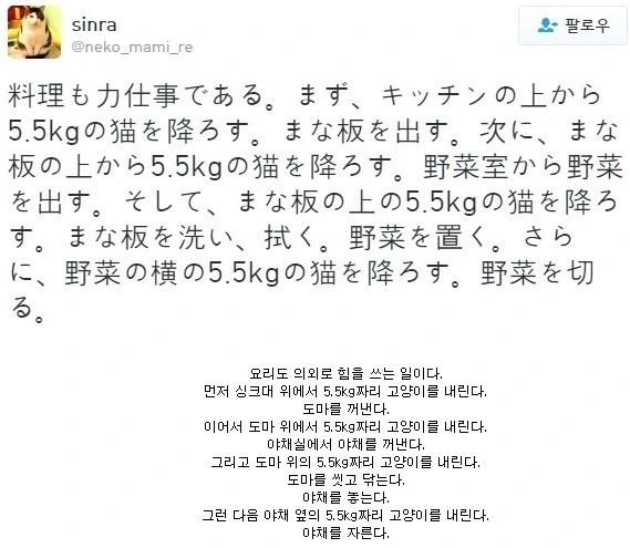 요리에서 5.5kg을 들어야 하는 이유.jpg