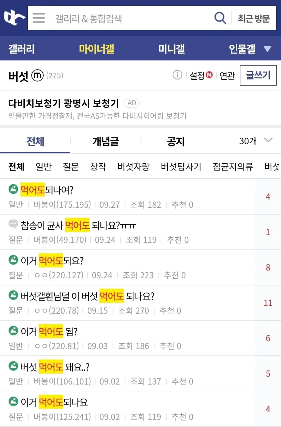 디씨 버섯 갤러리 특징.jpg