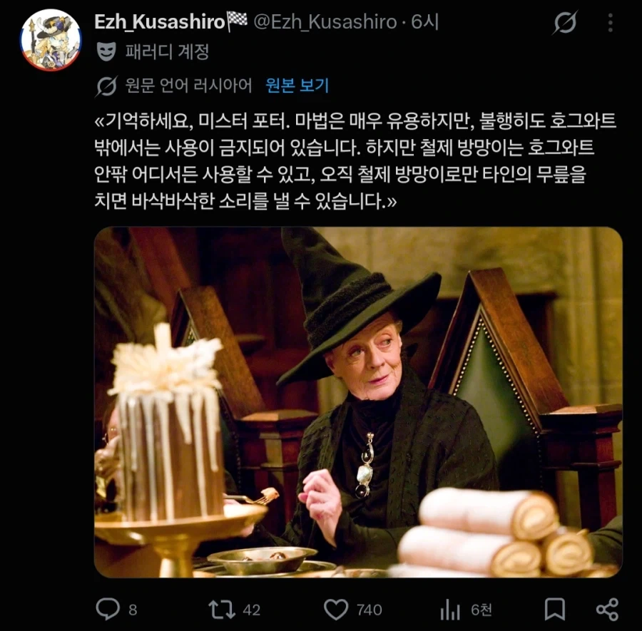 해리포터) 한국에선 아직 훌리건 맥고나걸이 주류인데