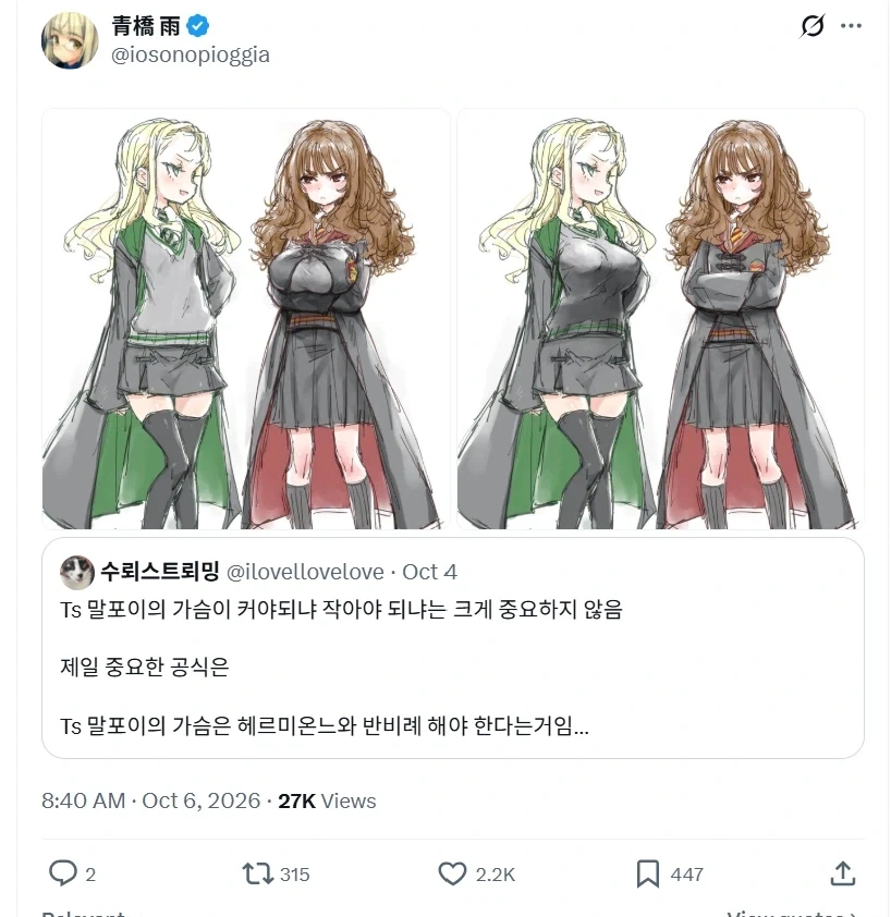 해리포터)이제는 퍼진 공식