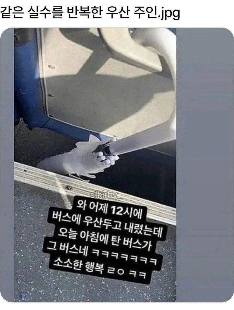 같은 실수를 반복한 우산 주인.
