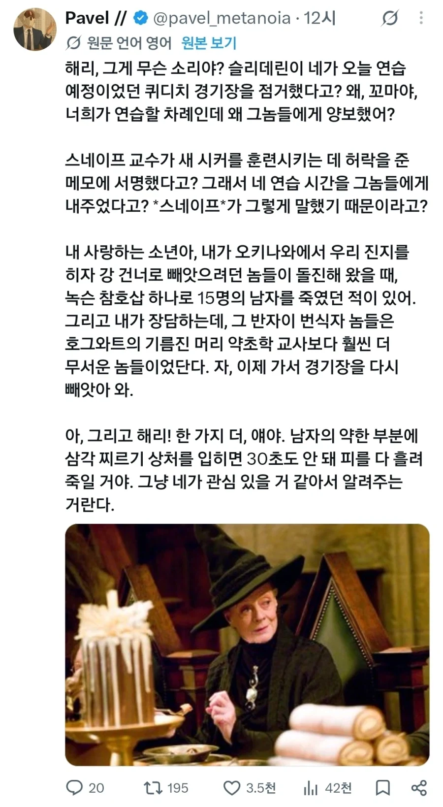 맥고나걸 교수(2차대전 참전용사)