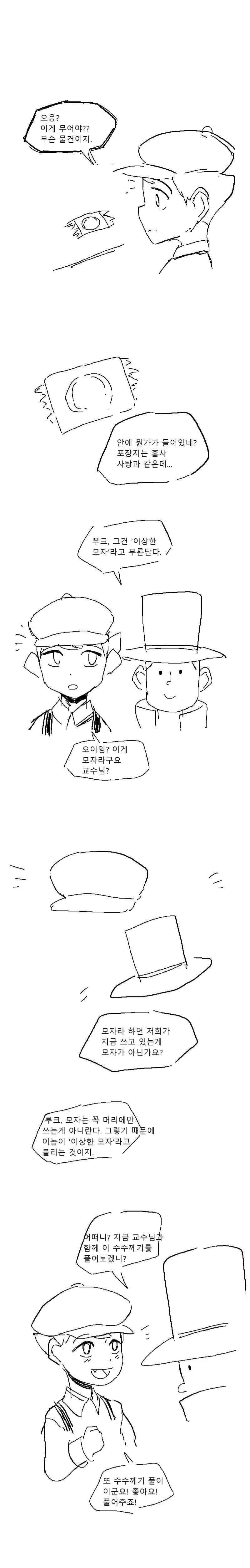 모자에 대한 수수께끼를 푸는.manhwa