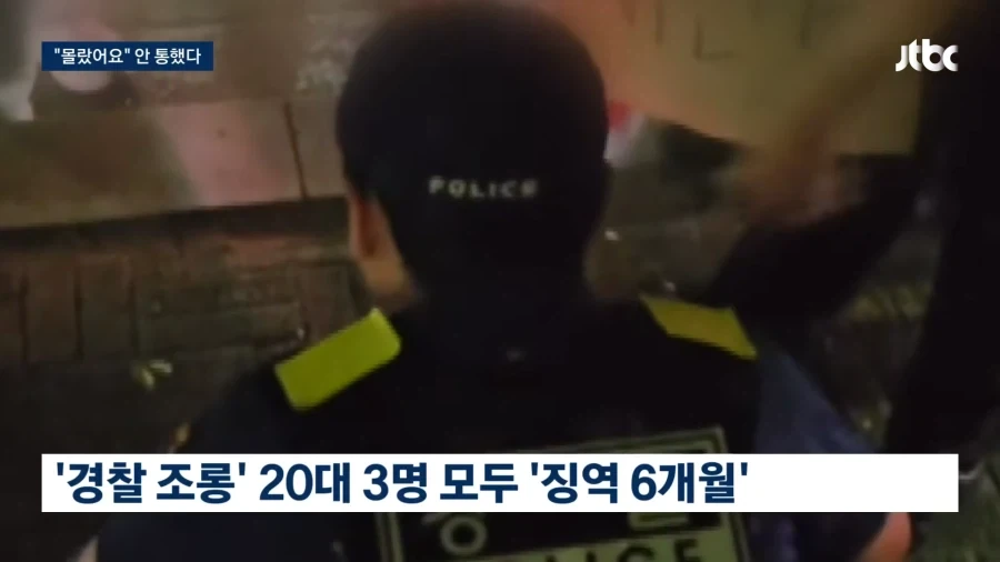 몇달전에 경찰 쫓아다니면서 조롱한 놈들 실형나왔네 ㅋㅋㅋ
